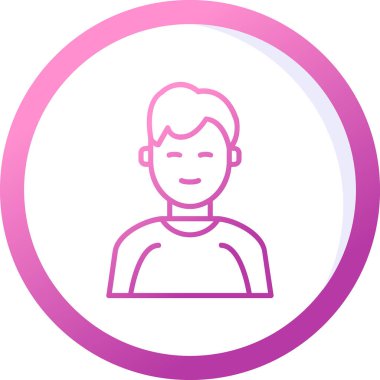 İnsan avatar web simgesi basit illüstrasyon 