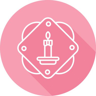 Bir mum ağ simgesinin vektör illüstrasyonu 