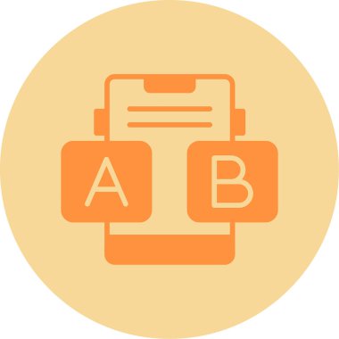 Modern test simgesinin vektör illüstrasyonu 