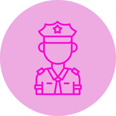 Bir polisin vektör illüstrasyon simgesi