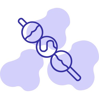 Dango web simgesi. Japon dango tatlıları vektör illüstrasyonu