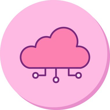 bulut hesaplama web simgesi vektör illüstrasyonu 