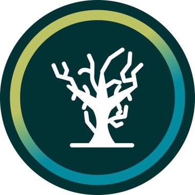 Kuru Ağaç ikonu, vektör illüstrasyonu