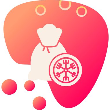 Para çantası simgesinin vektör illüstrasyonu