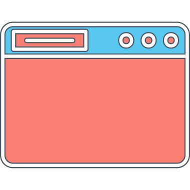 Tarayıcı. Web simgesi vektör illüstrasyonu