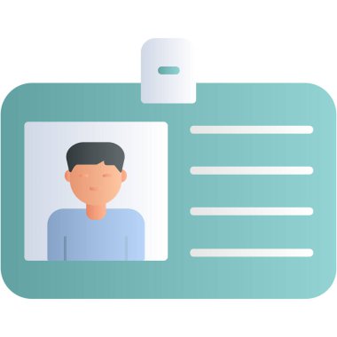 Kimlik kartı web simgesi, vektör illüstrasyonu