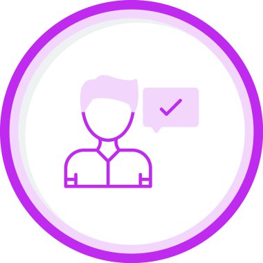 Düz simge, vektör gösterimi yanıtla 