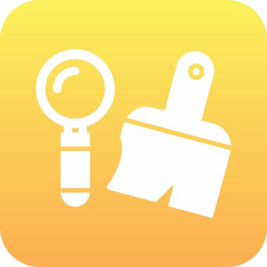 Arkeoloji araçları simgesi, vektör illüstrasyonu