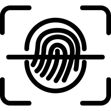 Parmak Tarayıcı Web simgesi, vektör illüstrasyonu