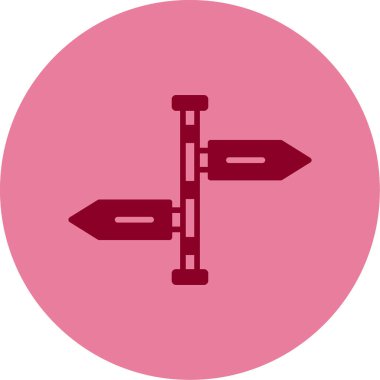 Yol İşaretinin vektör simgesi