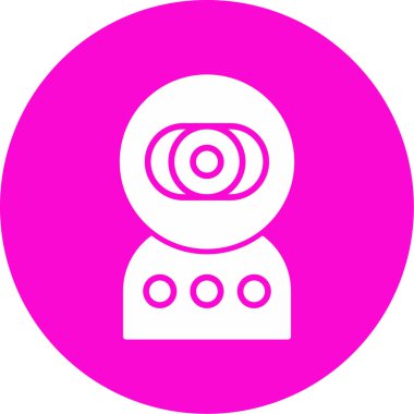 Ip Kamera simgesi, basit vektör illüstrasyonu 