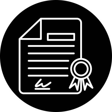 Diploma simgesi, vektör illüstrasyonu basit tasarım