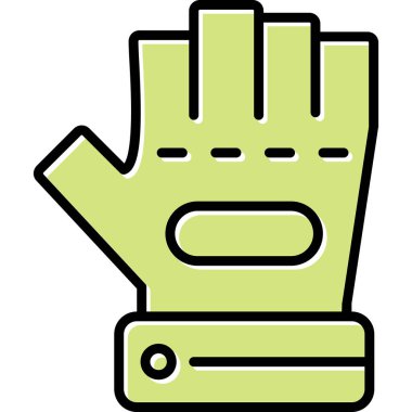 Eldiven simgesi, vektör illüstrasyonu basit tasarım