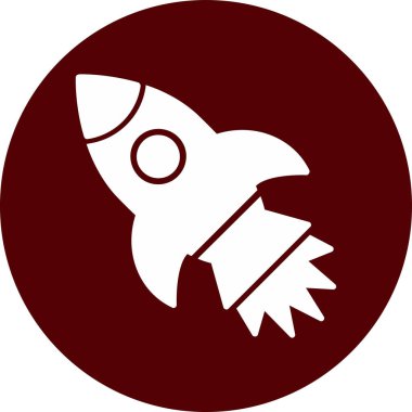 İzole edilmiş arkaplanda roket ağ simgesi