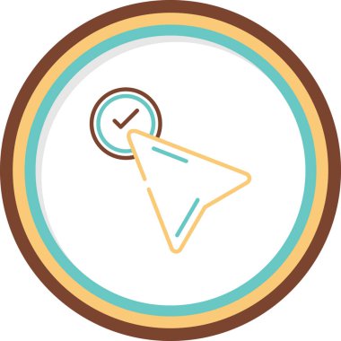 işaretle ve işaretle ok simgesi, vektör illüstrasyonu 