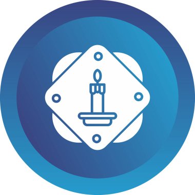 Bir mum ağ simgesinin vektör illüstrasyonu 