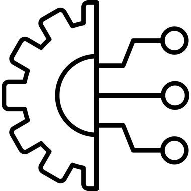 Technology flat icon, vector illustration 