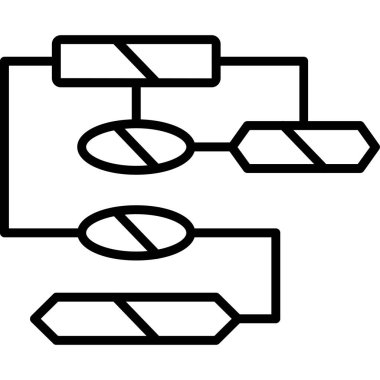 Şema web simgesi, vektör illüstrasyonu       