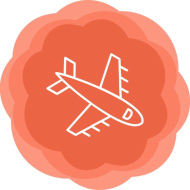  Uçak. Web simgesi basit illüstrasyon
