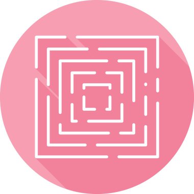 Labirent, labirent, ikon vektör illüstrasyonu