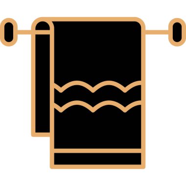 Havlu ağ simgesi, vektör illüstrasyonu 