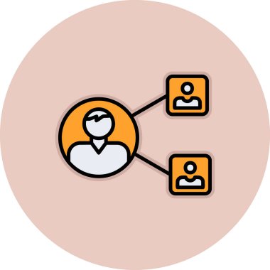 insanlar bağlantı simgesi, vektör illüstrasyonu basit tasarım