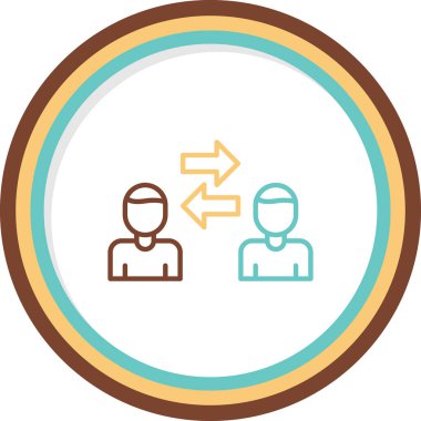 Kişilerarası iş adamlarının vektör çizimi