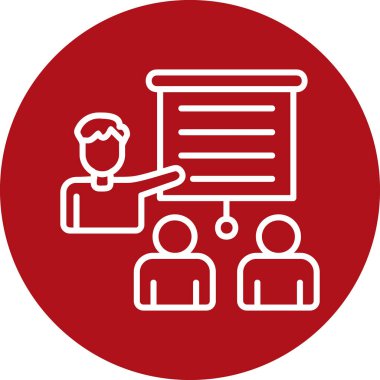 İş simgesi vektör illüstrasyonu. Danışmanlık ve Eğitim konsepti