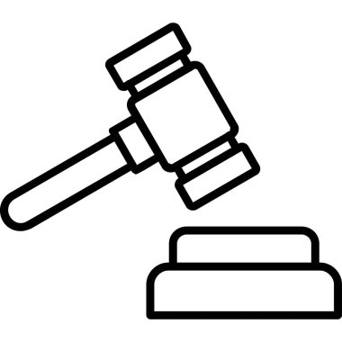 Law web simgesi, vektör illüstrasyonu       