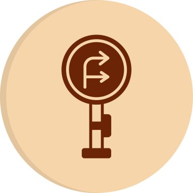 Yol işaretleri simgesinin vektör illüstrasyonu 