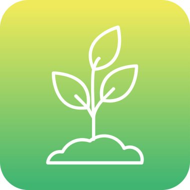 Bitki. Web simgesi basit illüstrasyon 