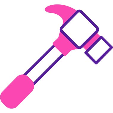 Çekiç ağı simgesi, basit vektör illüstrasyonu 