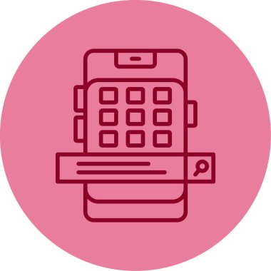 pos uçbirimi ve arama çubuğu vektör simgesi 