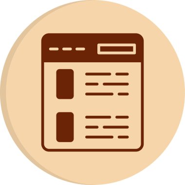 Tarayıcı Kontrol Listesi web simgesi, vektör illüstrasyonu