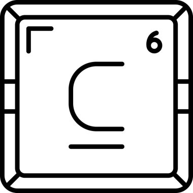 Karbon modern simgesinin vektör illüstrasyonu                      