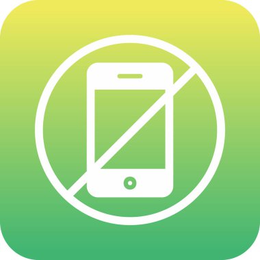 Telefona izin yok, vektör illüstrasyonu basit tasarım