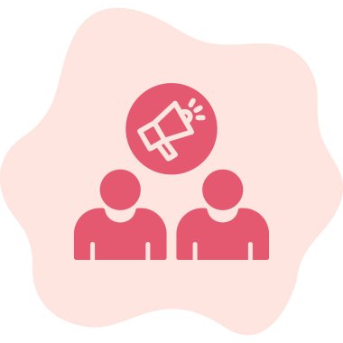 Sosyal etki simgesi, vektör illüstrasyonu basit tasarım