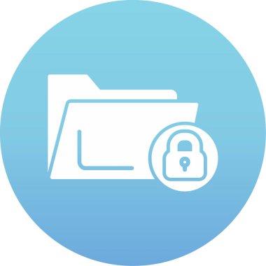 Dizin kilidi simgesi, basit illüstrasyon