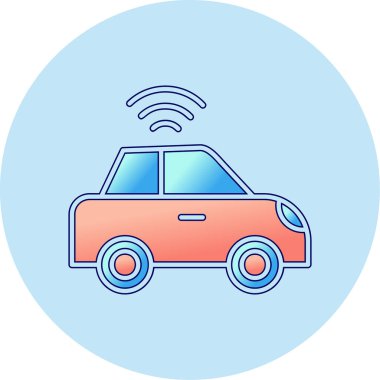 araba web simgesi basit illüstrasyon 