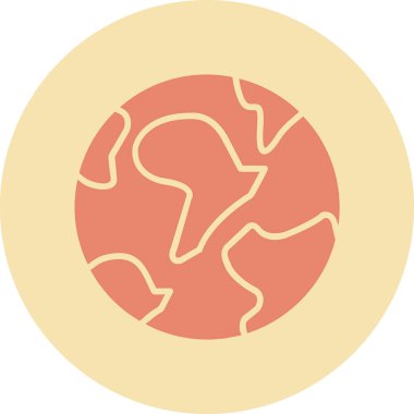 toprak küresi simgesi, vektör illüstrasyonu basit tasarım