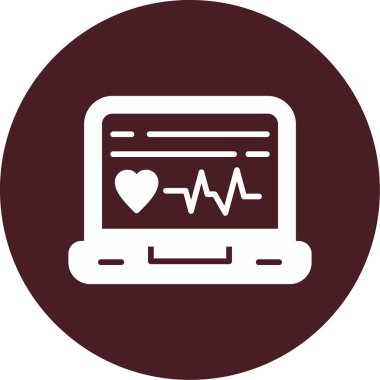 Düz biçimli kardiyoloji simgesi 