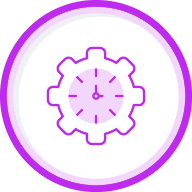 zaman yönetimi simgesi, vektör illüstrasyonu basit tasarım