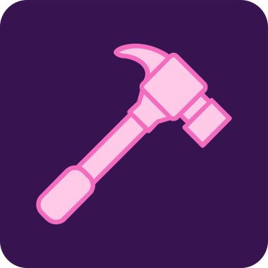 Çekiç ağı simgesi, basit vektör illüstrasyonu 