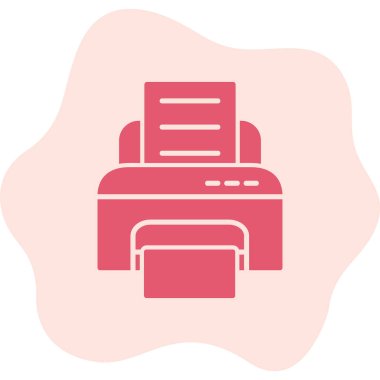 yazıcı web simgesi basit illüstrasyon 