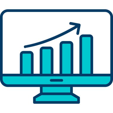 Veri analizi. Web simgesi basit illüstrasyon                  