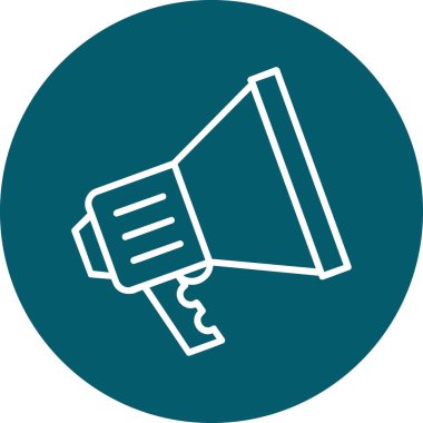Megafon. Web simgesi basit illüstrasyon