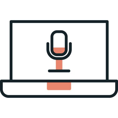 dizüstü bilgisayar simgesi, vektör illüstrasyonu basit tasarım