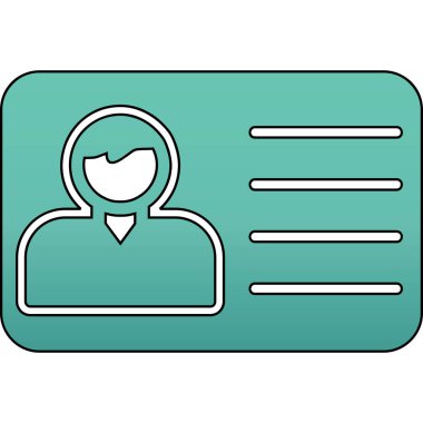 Ofis Kimliği Web simgesi, vektör illüstrasyonu