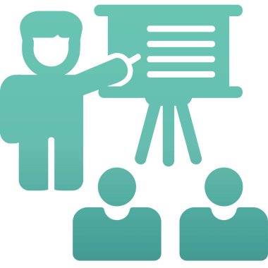 personel eğitim simgesi, vektör illüstrasyonu basit tasarım