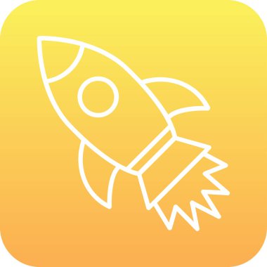 İzole edilmiş arkaplanda roket ağ simgesi